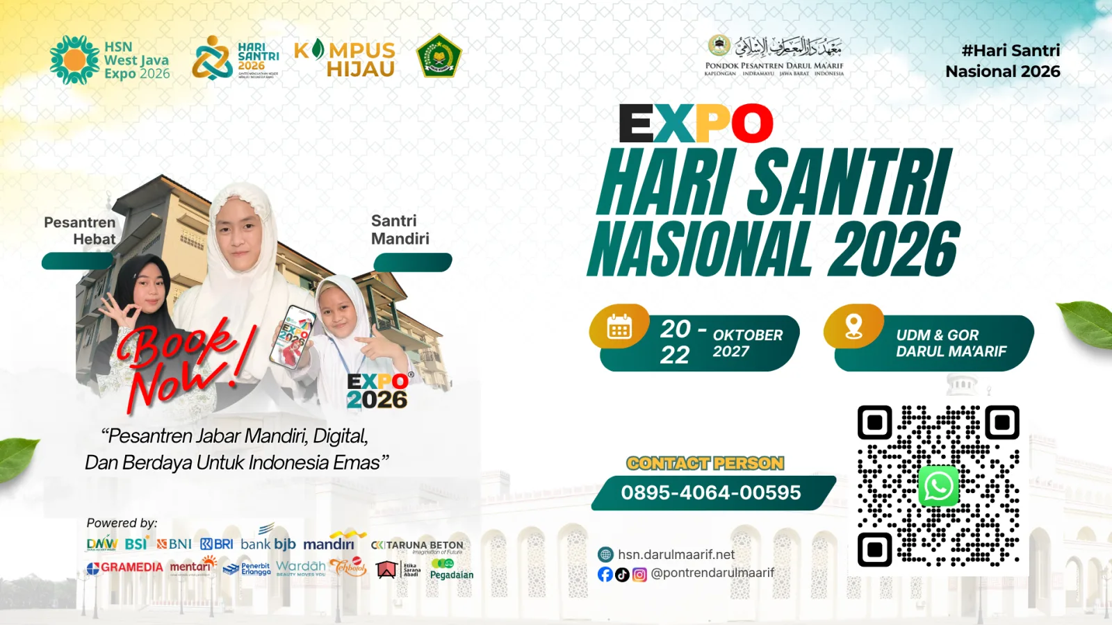📢 PANGGILAN UNTUK SELURUH SANTRI DAN PELAKU USAHA! 📢  Mari meriahkan dan sukseskan EXPO HARI SANTRI NASIONAL 2026!